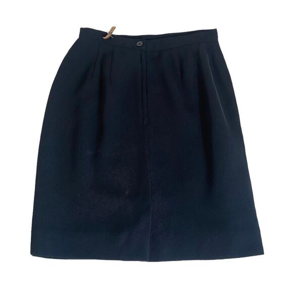 Larry Levine 6P petite Suits black pencil skirt w/zipper in back - Picture 2 of 6